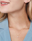 Delicate CZ Drop Necklace - HLcollection - Handmade Gold and Silver Jewelry