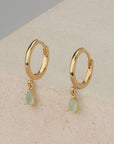 Delicate Teardrop Gold Earrings - HLcollection - Handmade Gold and Silver Jewelry