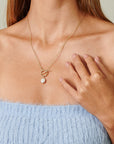 Freshwater Pearl Gold Necklace - HLcollection - Handmade Gold and Silver Jewelry