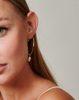 Freshwater Pearl Hoop Earrings - HLcollection - Handmade Gold and Silver Jewelry