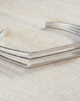 Geometric Open Cuff Bracelet - HLcollection - Handmade Gold and Silver Jewelry