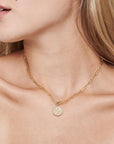 Gold Compass Necklace - HLcollection - Handmade Gold and Silver Jewelry