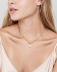 Gold Compass Necklace - HLcollection - Handmade Gold and Silver Jewelry
