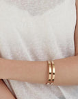 Gold Cuff Bracelet - HLcollection - Handmade Gold and Silver Jewelry