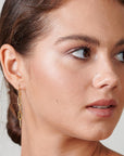 Gold Drop Chain Earrings - HLcollection - Handmade Gold and Silver Jewelry