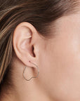 Gold Heart Hoop Earrings - HLcollection - Handmade Gold and Silver Jewelry