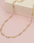 Gold Lace Chain Necklace - HLcollection - Handmade Gold and Silver Jewelry
