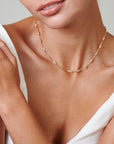 Gold Lace Chain Necklace - HLcollection - Handmade Gold and Silver Jewelry