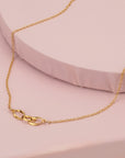 Gold Link Charm Necklace - HLcollection - Handmade Gold and Silver Jewelry
