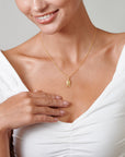 Gold Lion Head Necklace - HLcollection - Handmade Gold and Silver Jewelry