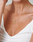 Gold Lion Head Necklace - HLcollection - Handmade Gold and Silver Jewelry