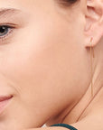 Gold Long Arc Earrings - HLcollection - Handmade Gold and Silver Jewelry