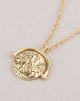 Gold Medallion Necklace - HLcollection - Handmade Gold and Silver Jewelry