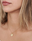 Gold Medallion Necklace - HLcollection - Handmade Gold and Silver Jewelry