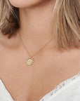 Gold Medallion Necklace - HLcollection - Handmade Gold and Silver Jewelry