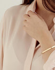 Gold Minimalist Cuff Bracelet - HLcollection - Handmade Gold and Silver Jewelry