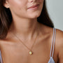 Gold Shell Pendant with Pearl Necklace - HLcollection - Handmade Gold and Silver Jewelry