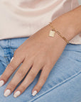 Gold Square Coin Bracelet - HLcollection - Handmade Gold and Silver Jewelry