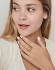 Gold Statement Dome Ring - HLcollection - Handmade Gold and Silver Jewelry