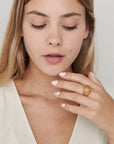 Gold Statement Dome Ring - HLcollection - Handmade Gold and Silver Jewelry