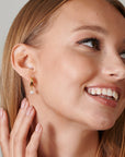 Hoop Pearl Huggie Earrings - HLcollection - Handmade Gold and Silver Jewelry