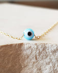 Protection Evil Eye Necklace - HLcollection - Handmade Gold and Silver Jewelry