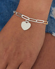 Sterling Silver Heart Bracelet - HLcollection - Handmade Gold and Silver Jewelry