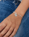 Sterling Silver Heart Bracelet - HLcollection - Handmade Gold and Silver Jewelry