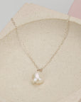 Sterling Silver Pearl Necklace - HLcollection - Handmade Gold and Silver Jewelry