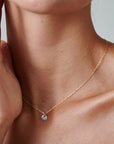 Tiny Diamond Gold Necklace - HLcollection - Handmade Gold and Silver Jewelry