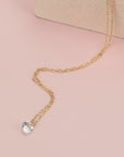 Tiny Diamond Gold Necklace - HLcollection - Handmade Gold and Silver Jewelry