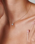 Tiny Diamond Gold Necklace - HLcollection - Handmade Gold and Silver Jewelry