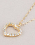 Tiny Diamond Heart Necklace - HLcollection - Handmade Gold and Silver Jewelry