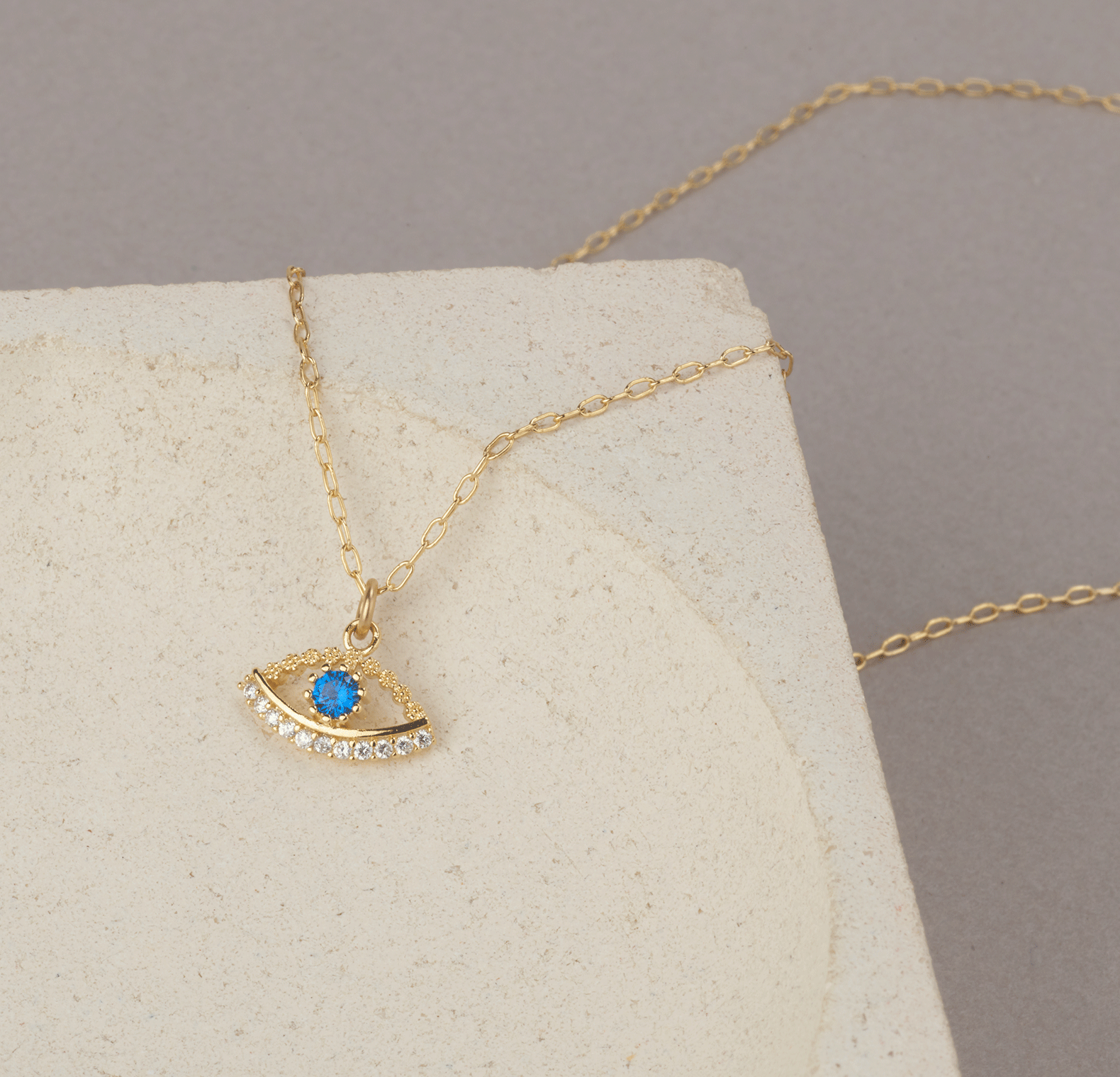 Turquoise Evil Eye Necklace - HLcollection - Handmade Gold and Silver Jewelry