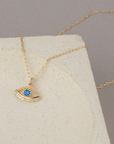 Turquoise Evil Eye Necklace - HLcollection - Handmade Gold and Silver Jewelry